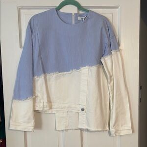 Striped Blue and Cream women’s top